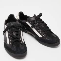 Pre Owned Dior Black/White Leather and Suede homme Sneakers Size 41.5