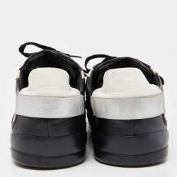 Pre Owned Dior Black/White Leather and Suede homme Sneakers Size 41.5