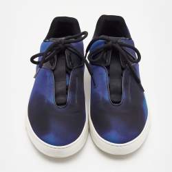 Pre Owned Dior Blue/Black Satin B17 Sneakers Size 44