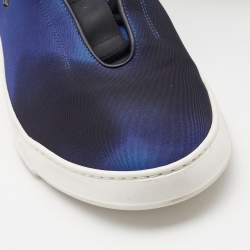 Pre Owned Dior Blue/Black Satin B17 Sneakers Size 44