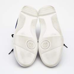 Pre Owned Dior Blue/Black Satin B17 Sneakers Size 44