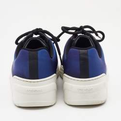Pre Owned Dior Blue/Black Satin B17 Sneakers Size 44