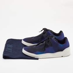 Pre Owned Dior Blue/Black Satin B17 Sneakers Size 44