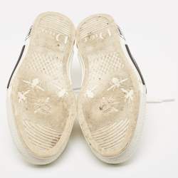 Dior White Oblique Mesh and Rubber B23 Low Top Sneakers Size 41.5