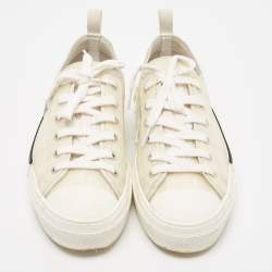 Dior White Oblique Mesh and Rubber B23 Low Top Sneakers Size 41.5