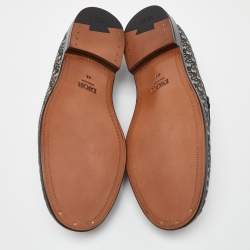 Dior Black/Blue Oblique Canvas and Leather Explorer Loafers Size 44