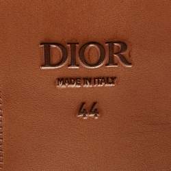 Dior Black/Blue Oblique Canvas and Leather Explorer Loafers Size 44