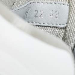 Dior Grey/White Leather and Canvas B27 Low Top Sneakers Size 43