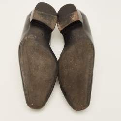 Pre Owned Dior Black Patent Slip On Loafers Size 42.5