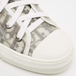 Dior Two Tone Oblique Mesh and Rubber B23 High Top Sneakers Size 40.5