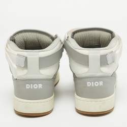 Christian Dior Leather and Canvas B27 High Top Sneakers Size 42