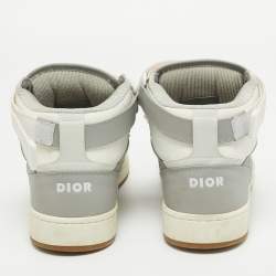 مملوكة مسبقًا Christian Dior Leather and Canvas B27 High Top Sneakers Size 42