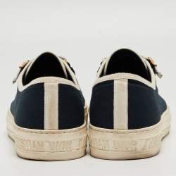 Dior Navy Blue Canvas Walk'n'Dior Low Top Sneakers Size 42