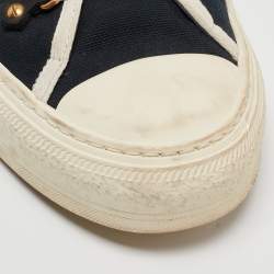 Dior Navy Blue Canvas Walk'n'Dior Low Top Sneakers Size 42