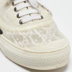 Dior White Oblique Canvas Walk'n'Dior Sneakers Size 45