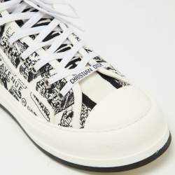Dior Black/White Canvas Walk'n'dior High Top Sneakers Size 41