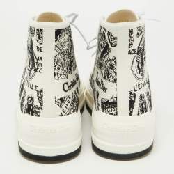 Dior Black/White Canvas Walk'n'dior High Top Sneakers Size 41