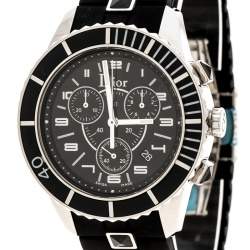 Dior Black Stainless Steel Christal CD114317 Men's Wristwatch 38 mm