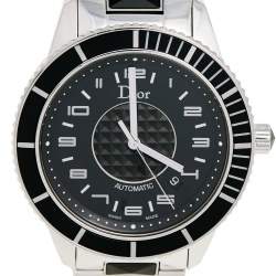 Dior Black Stainless Steel Christal CD115510M001 Men's Wristwatch 42 mm 