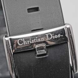 Christian Dior Black Stainless Steel Rubber Riva D101-100 Women's Wristwatch 31 mm