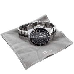 Dior Black Stainless Steel Christal CD14317 Men's Wristwatch 38 mm