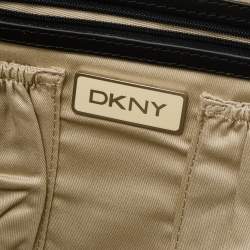 Pre Owned Dkny Black Canvas and Leather Laptop Bag