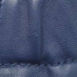 Pre Owned Dolce & Gabbana Blue Lambskin LeatherBomber Jacket XL