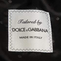 Pre Owned Dolce & Gabbana Burgundy Silk Blend Shawl Collar Dinner Smoking Jacket XL