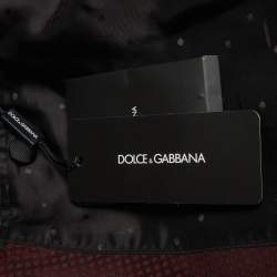Pre Owned Dolce & Gabbana Burgundy Silk Blend Shawl Collar Dinner Smoking Jacket XL