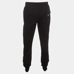 Pre Owned Dolce & Gabbana Black Jersey Drawstring Joggers XXL