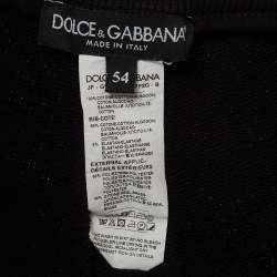 Pre Owned Dolce & Gabbana Black Jersey Drawstring Joggers XXL