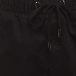 Pre Owned Dolce & Gabbana Black Logo Plaque Stretch Cotton Jogging Pants XXXXL