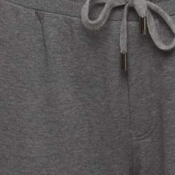 Pre Owned Dolce & Gabbana Grey Logo Detail Stretch Jersey Jogging Pants 5XL