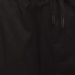 مملوكة مسبقًا Dolce & Gabbana Black Cotton Cropped Cargo Pants XXXL