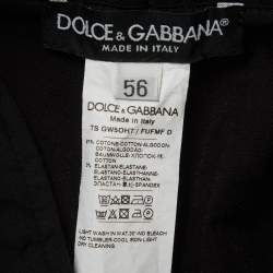 مملوكة مسبقًا Dolce & Gabbana Black Cotton Cropped Cargo Pants XXXL