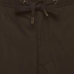 Pre Owned Dolce & Gabbana Black Cotton Drawstring Joggers 4XL 