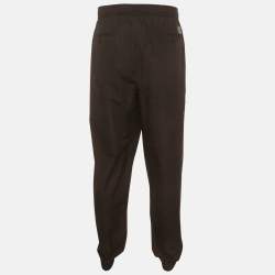 Pre Owned Dolce & Gabbana Black Cotton Drawstring Joggers 4XL 
