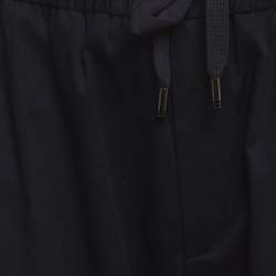 Pre Owned Dolce & Gabbana Blue Cotton Cropped Cargo Pants XXXL