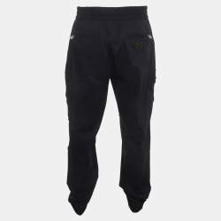Pre Owned Dolce & Gabbana Blue Cotton Cropped Cargo Pants XXXL