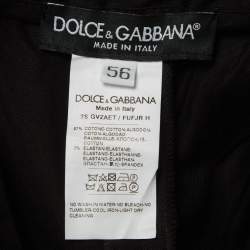 Pre Owned Dolce & Gabbana Black Logo Plaque Stretch Cotton Jogging Pants XXXL
