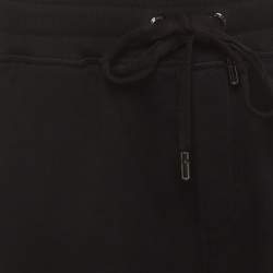 Pre Owned Dolce & Gabbana Black Logo Plaque Stretch Cotton Jogging Pants 4XL