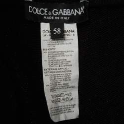 Pre Owned Dolce & Gabbana Black Logo Plaque Stretch Cotton Jogging Pants 4XL