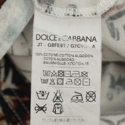 مملوكة مسبقًا Dolce & Gabbana Multicolor Majolica Corrida Bull Print Jersey Crew Neck T-Shirt M