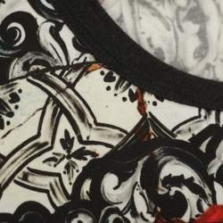 مملوكة مسبقًا Dolce & Gabbana Multicolor Majolica Corrida Bull Print Jersey Crew Neck T-Shirt M