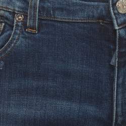 Pre Owned Dolce & Gabbana Blue Denim Distressed Slim Fit Jeans M/Waist 32"