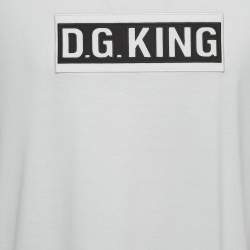 Pre Owned Dolce & Gabbana White DG King Appliqué Jersey T-Shirt M