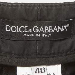 Pre Owned Dolce & Gabbana Black Cotton Regular Fit Shorts M 