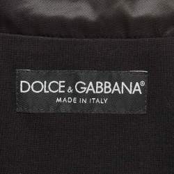 Pre Owned Dolce & Gabbana Black Nylon Embroidered Boxe DG Logo Zip Up Jacket XXL
