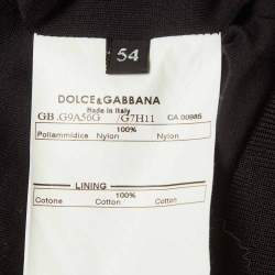 Pre Owned Dolce & Gabbana Black Nylon Embroidered Boxe DG Logo Zip Up Jacket XXL