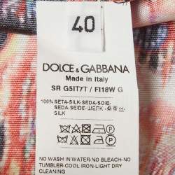 Pre Owned Dolce & Gabbana Multicolor Luminarie Silk Casual Shirt S
